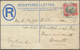 06573 Malaiische Staaten - Perak: 1909, Registered Stationery Envelope Uprated By 4c. Grey/scarlet, Used F - Perak