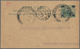 06604 Malaiische Staaten - Perak: 1918 (9.9.), Federated Malay States Stat. Postcard Tiger 1c. Surch. '2 C - Perak