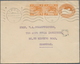 06645 Malaiische Staaten - Perak: 1931, 4c. Orange Horiz. Pair Uprating A Stationery Envelope 4c. Orange ( - Perak