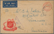 06673 Malaiische Staaten - Perak: 1936/1941, 2 X 30 C Purple And Orange, Multiple Franking On Airmail Cove - Perak
