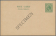 06678 Malaiische Staaten - Perak: 1936, 2 C Green Postal Stationery Card Together With 2 C/2 C Green Posta - Perak