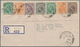 06690 Malaiische Staaten - Perak: 1938/1939, PUSING: Registered Cover With Seven Stamps Sultan Iskandar 1c - Perak