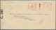 06738 Malaiische Staaten - Perak: 1940/1941 (ca.), Meter Mark 4c. + 4c. On Censored Cover To Ontaio/Canada - Perak