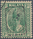 06768 Malaiische Staaten - Perak: Japanese Occupation, 1942, Small Seal Ovpts: In Brown On 3 C., Chop H, U - Perak