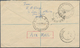 06802 Malaiische Staaten - Perak: 1947 (14.3.), Registered Airmail Cover Bearing Optd. KGVI Heads 50c. Bla - Perak