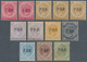 06825 Malaiische Staaten - Perak-Dienstmarken: 1889 Set Of Eight Different Singles, Plus Four Stamps Showi - Perak