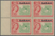 06841 Malaiische Staaten - Sabah: 1964, QEII 10c. 'Map Of Borneo' With Strong OFFSET Of Green Colour In A - Sabah