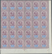 06860 Malaiische Staaten - Sarawak: 1880, Sir Charles Brooke Without Wmk. 3c. Purple/blue Block Of 30 From - Other & Unclassified