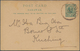 06891 Malaiische Staaten - Sarawak: 1903 SADONG: Commercially Used Postal Stationery Card 1c. Green To Kuc - Other & Unclassified