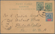06894 Malaiische Staaten - Sarawak: 1910, 1 C Green Postal Stationery Card, Uprated With 1 C Blue/rosine A - Other & Unclassified
