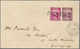 06964 Malaiische Staaten - Sarawak: 1937, 1 C Purple And 4 C Bright Purple, Tied By Single Line PAQUEBOT ( - Other & Unclassified