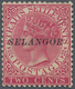 07036 Malaiische Staaten - Selangor: 1891, Straits Settlements QV 2c. Pale Rose With 'SELANGOR' Opt. In Ty - Selangor