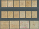 07048 Malaiische Staaten - Selangor: 1895/1899 (ca.), Nice Group With 16 Stamps Incl. Dupliaction 5c. To $ - Selangor