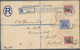 07079 Malaiische Staaten - Selangor: 1915, 10 C Blue Tiger Registered Pse (large Size 202x125mm), Uprated - Selangor