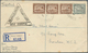 07283 Malaiische Staaten - Selangor: 1940 (22.7.), Mosque 8c. Grey And 5c. Brown (3) Used On Registered Co - Selangor