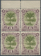07530 Nordborneo: 1894, Sago Palm 3c. Olive-green And VIOLET Block Of Four From Upper Margin, Mint Never H - Bornéo Du Nord (...-1963)