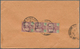 07615 Singapur: 1912, 1c Johore Definitives In Vertical Strip Of Three With Singapore Double Ring On Back - Singapur (...-1959)
