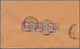 07615 Singapur: 1912, 1c Johore Definitives In Vertical Strip Of Three With Singapore Double Ring On Back - Singapore (...-1959)