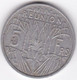 Ile De La Réunion 5 Francs 1955 , En Aluminium, Lec# 69 - Reunión