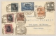 Deutsches Reich - 1919 - 7 Stamps On Postcard Cancelled Esslingen W. Verfassungstag - Brieven En Documenten