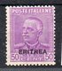 Eritrea 1928  Sovrast. 50 Cent N 136 Nuovo MLH* Sassone 120 Euro; - Eritrea