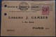 Carte Commerciale ROME Pour PARIS. 1922. - Storia Postale