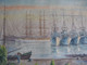 AQUARELLE 1891 FLOTTE FRANçAISE à PORTHMOUTH CUIRASSé AVISO TORPILLEUR  En 42 Sur 32 Cm Sur Papier, Signé K .Barne Rous - Kunst