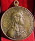 VIEILLE MEDAILLE   LOUIS XIIII BUSTE CUIRASSE ECU COURONNE  48mm  OLD MEDAL FRANCE LOUIS XIV - Royaux / De Noblesse