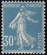 France Semeuse Camée N°192 IIC**, 30c Bleu Très Frais Signé Calves - 1906-38 Semeuse Camée