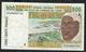 W.A.S. IVORY COAST P710Ke 500 FRANCS (19)95  VF NO P.h. - Senegal