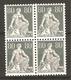 Zu 141y / Mi 141y / YT 166 Papier Crayeux Bloc De 4 **/MNH SBK 240,- Voir Description - Ungebraucht