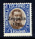 ICELAND 1931 Zeppelin 1 Kr. With Flaw On 1 MNH / **,  Facit 163v - Nuovi