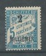 EGYPT FRANCE 1893 - 1921 ISSUE POSTAGE DUE MNH 1922 FRENCH POST OFFICES ALEXANDRIA SURCHARGE 2 M / 5 C BLUE SG D65 - Nuevos