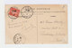 Sur Carte Postale De Crocq Type Semeuse 10 C. CAD Crocq Creuse 1918. CAD Destination Fontenay Le Comte. (2779) - 1877-1920: Période Semi Moderne