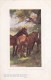 AR42 Animals - Horses Under A Tree - Tuck Oilette - Horses