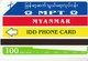 Myanmar - Myanmar Year - Idd Phone Card - 100 Un - Myanmar