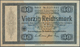 Deutschland - Deutsches Reich Bis 1945: Reichskonversionskasse: 40 Reichsmark 1933 Mit Heftlöchern, - Altri & Non Classificati