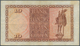 Deutschland - Nebengebiete Deutsches Reich: Danzig: 10 Gulden 1924, Ro.833a, Stärker Gebraucht Mit D - Altri & Non Classificati