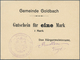 Deutschland - Notgeld - Elsass-Lothringen: Goldbach, Oberelsass, Bürgermeisteramt, 1 Mark, O. D., Er - Altri & Non Classificati