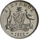 Australien: Elizabeth II. 1952-,: 6 Pence 1955, KM# 58, Im NGC Holder PF66. - Altri & Non Classificati