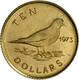 Delcampe - Bahamas - Anlagegold: Independence Serie 1973 Aus 750/1000 Gold: 10 Dollars, KM# 40.1 (1,45g), 20 Do - Bahamas