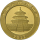 China - Volksrepublik - Anlagegold: Lot 8 Diverse Goldmünzen: 2 X 1/20 OZ China Panda 2012; 4 X 1/10 - China