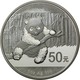 China - Volksrepublik: 50 Yuan 2014, Silber Panda, 5 OZ 999/1000 Silber. Inklusive Zertifikat, Etui - Cina