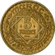 Marokko: 5 Francs AH 1365 "ESSAI-PIEFORT", Bronze-Aluminium, 23,00 G, Lecompte 240, Stempelglanz. - Marruecos