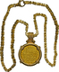 Mexiko: Felipe V. 1700-1746: 8 Escudos 1715, Mexiko-Stadt, Mit Einer 18 Karat Goldkette Im "square-b - México