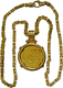 Mexiko: Felipe V. 1700-1746: 8 Escudos 1715, Mexiko-Stadt, Mit Einer 18 Karat Goldkette Im "square-b - Messico