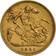 Großbritannien - Anlagegold: Victoria 1837-1901: Lot 2 Goldmünzen: ½ Sovereign 1893 KM# 784, Friedbe - Autres & Non Classés