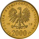 Polen - Anlagegold: 2000 Zlotych 1979, Lot 2 Goldmünzen: Mikolaj Kopernik, KM# Y106, 8,0 G, 900/1000 - Pologne