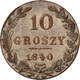 Russland: Nikolaus I. 1825-1856: Geprägt Für Polen, 10 Groszy 1840 + 5 Groszy 1840, Vorzüglich. - Russia