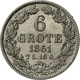 Bremen: Lot 2 Münzen: 6 Grote 1861, AKS 7 Vorzüglich, Dazu 1/2 Grote 1789 Jungk 1104, Vorzüglich. - Autres & Non Classés